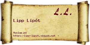 Lipp Lipót névjegykártya